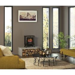 Be Modern Colman Electric Stove in Matt Black with Log Bed 19356