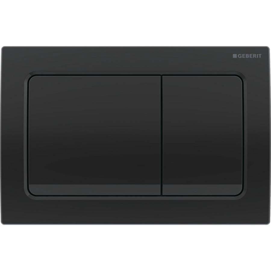 Geberit Alpha01 Square Dual Flush Plate - Black Chrome 115.055.QC.1