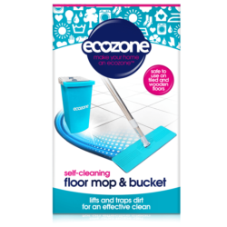 Ecozone Self Cleaning Mop & Bucket (With x2 Microfibre Pads One Size) MOP