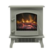 Be Modern Colman Electric Stove in French Grey with Log Bed 27502
