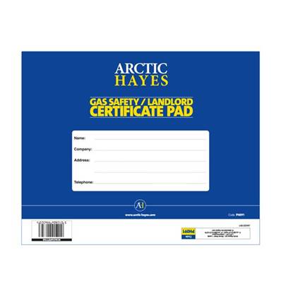 Artic Hayes Gas Safety Certificate Pad (25Pk) PH091