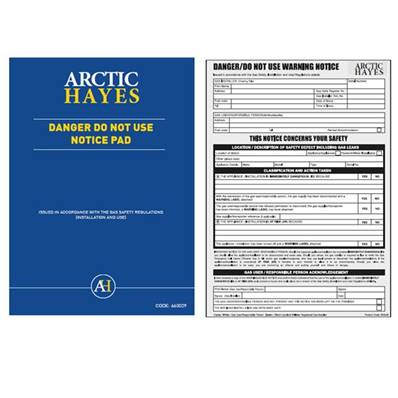 Arctic Hayes 'Danger Do Not Use' Notice Pad (25Pk) 663029