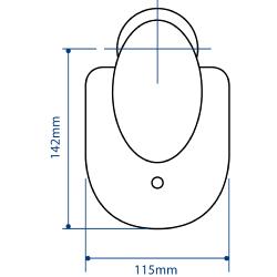 Thomas Dudley Turbo 44 9 inch Syphon Duoflush for Narrow Cisterns